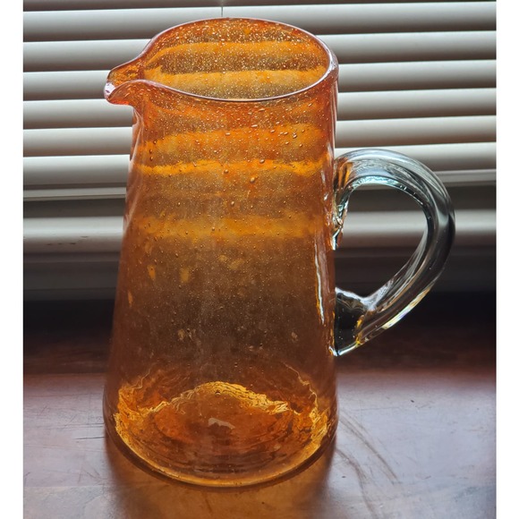 Vintage Handblown Pitcher and 6 Tumblers Set - Picture 5 of 6